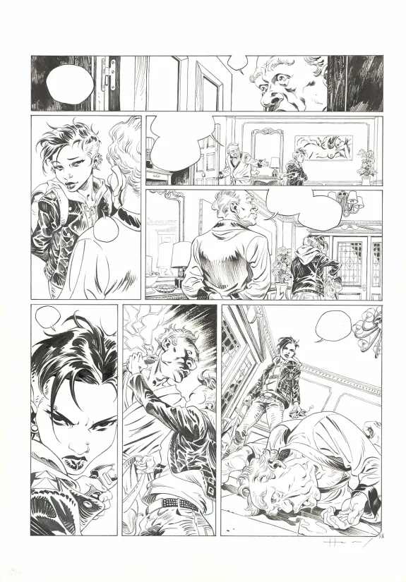 Planche noir et blanc, Millenium, Les Hommes qui n'aimaient pas les femmes - Seconde partie (T.2), Josep Homs