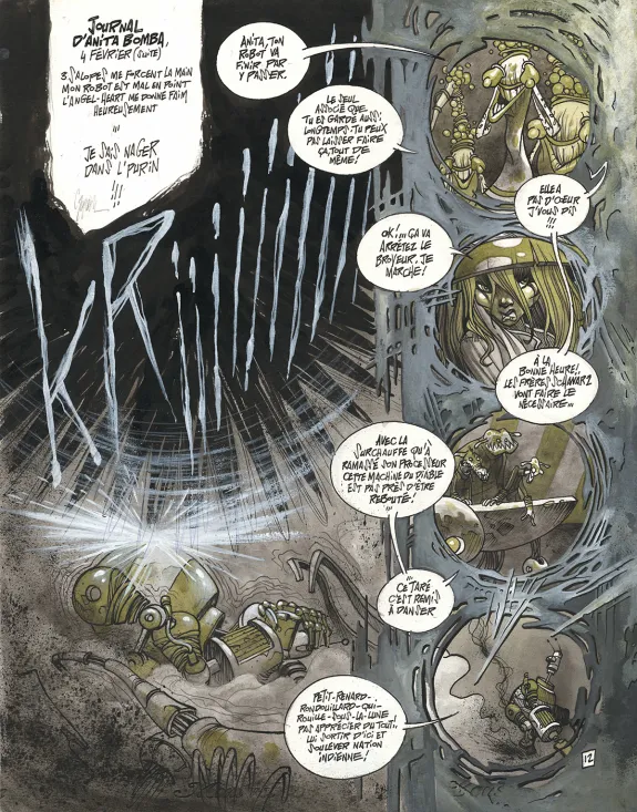 Planche couleur, Anita Bomba, Poussière d'ange (T.5),  Cromwell