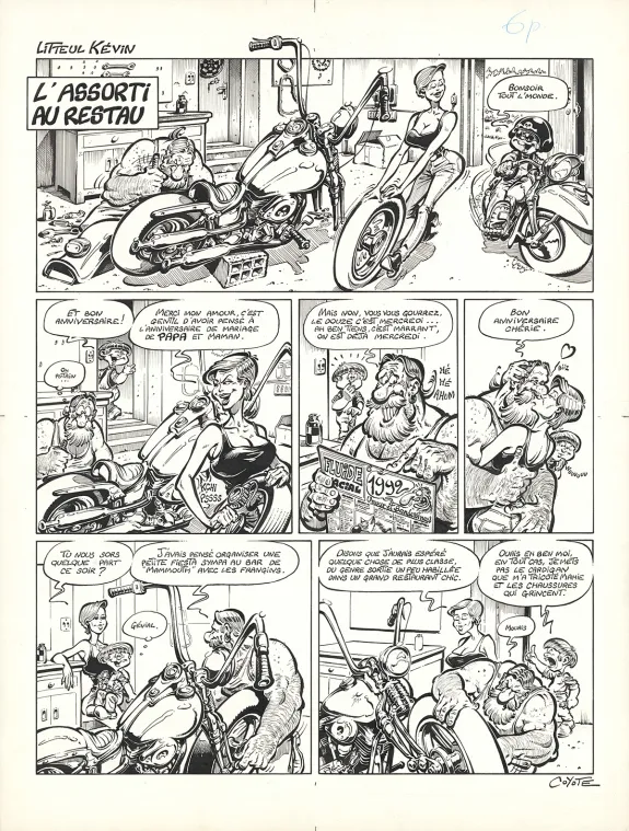 Planche noir et blanc, Litteul Kévin, Litteul Kévin (T.1),  Coyote