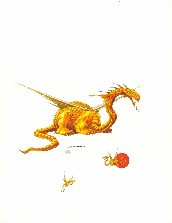 Colored illustration, Troll, Olivier Boiscommun