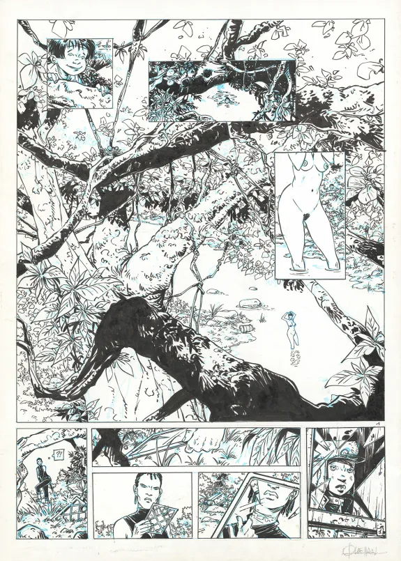 Planche noir et blanc, Petit d'homme, Secret (T.2), Marc N'Guessan
