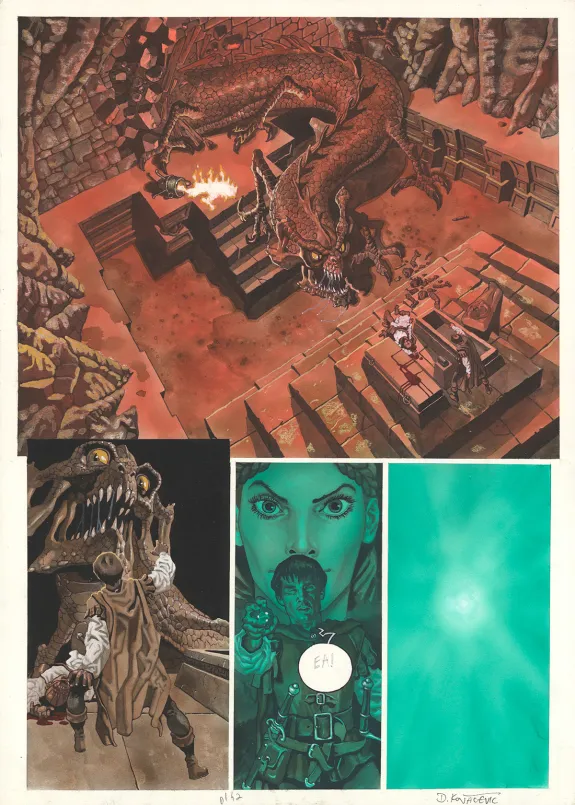 Colored original page, La Roue, Les 7 combattants de Korot - II (T.3), Drazen Kovacevic