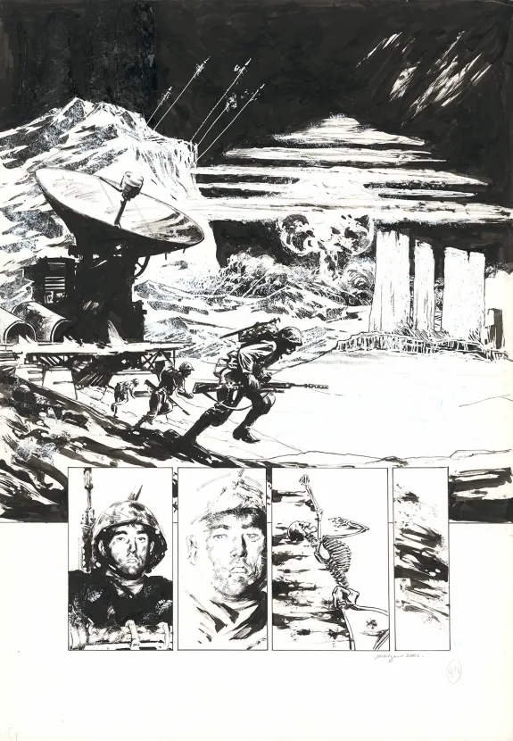 Planche noir et blanc, Le Bataillon des lâches, Le bataillon des lâches (T.1), Richard Marazano