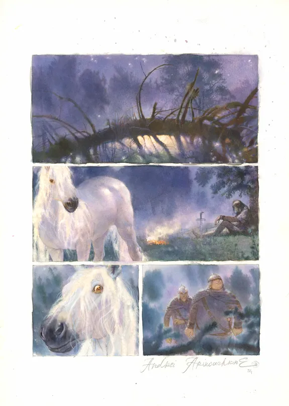 Planche couleur, L'Oiseau de feu, Andréï Arinouchkine