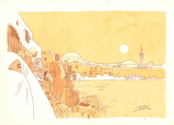 Illustration couleur, Les Aventures de Dieter Lumpen, Le Poignard d'Istamboul (T.1), Ruben Pellejero