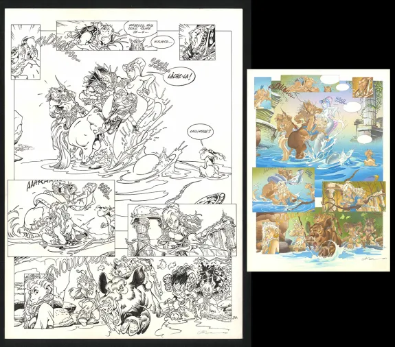 Planche noir et blanc, Atalante, Le Pacte (T.1),  Crisse