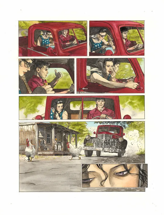 Colored original page, Rockabilly, Christophe Dubois