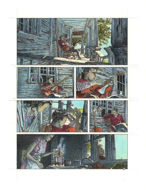 Colored original page, Rockabilly, Christophe Dubois