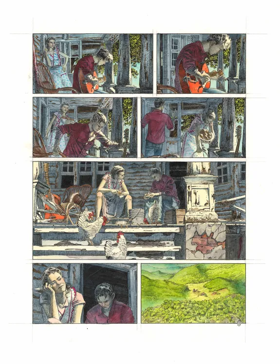 Colored original page, Rockabilly, Christophe Dubois
