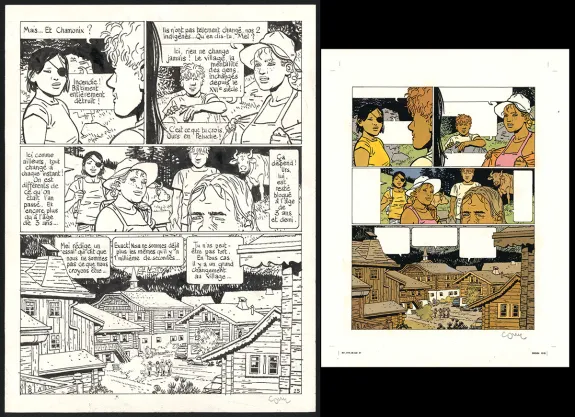 Black and white original page, Yiyun,  Cosey