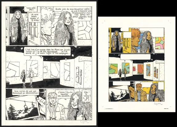 Black and white original page, Yiyun,  Cosey