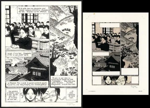 Black and white original page, Yiyun,  Cosey