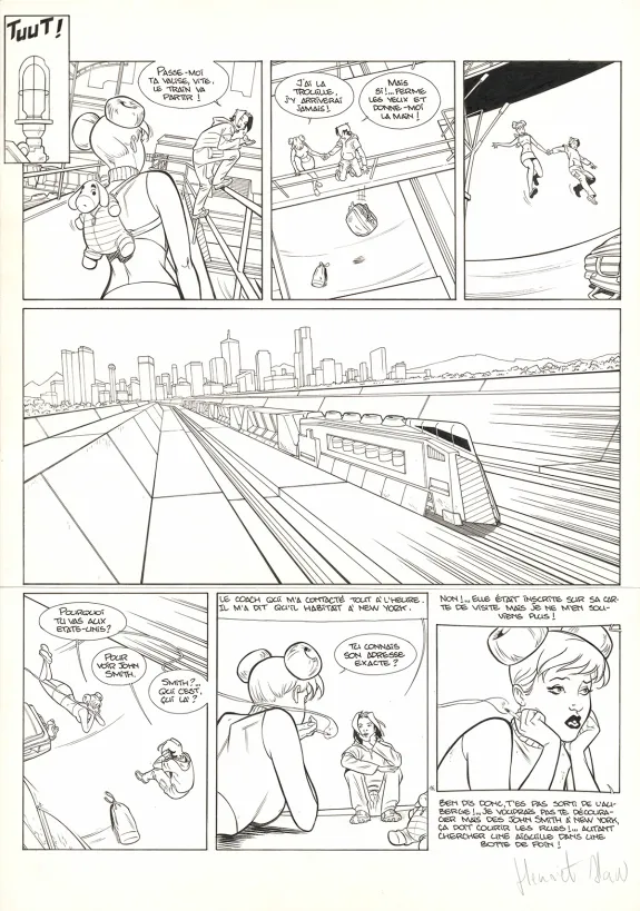 Planche noir et blanc, Golden Cup, Daytona (T.1), Alain Henriet