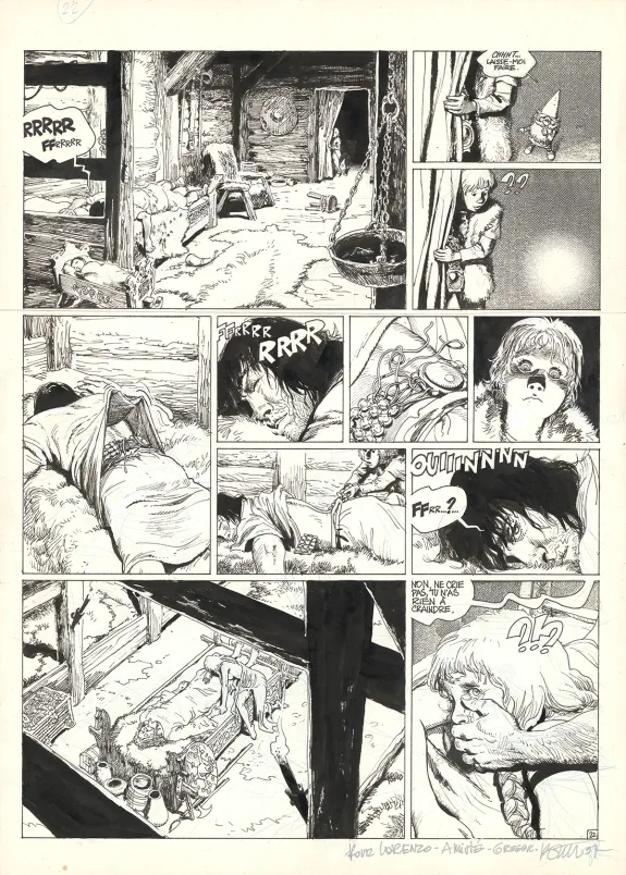 Planche noir et blanc, Thorgal, La Gardienne des clés (T.17), Grzegorz Rosinski