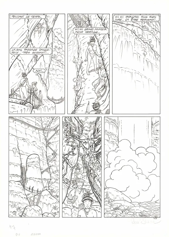 Planche noir et blanc, Adler, La Jungle rouge (T.7), René Sterne