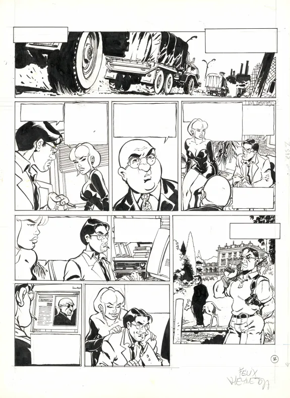 Black and white original page, Tatiana K., Félix Meynet