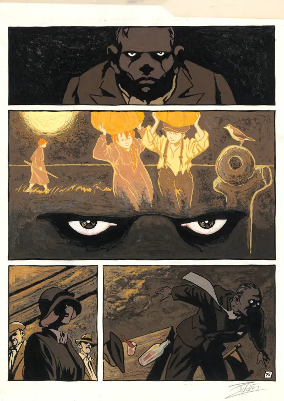 Colored original page, Le Silence de Malka, Ruben Pellejero