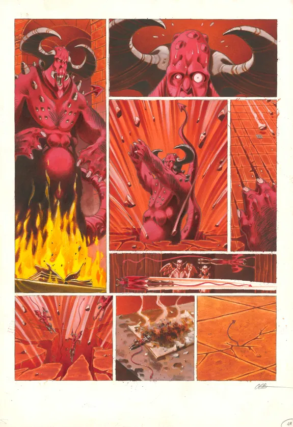 Planche couleur, Anges, Psaume 1 (T.1), Olivier Boiscommun