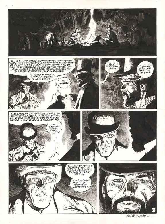 Planche noir et blanc, Undertaker, Mister Prairie (T.7), Ralph Meyer