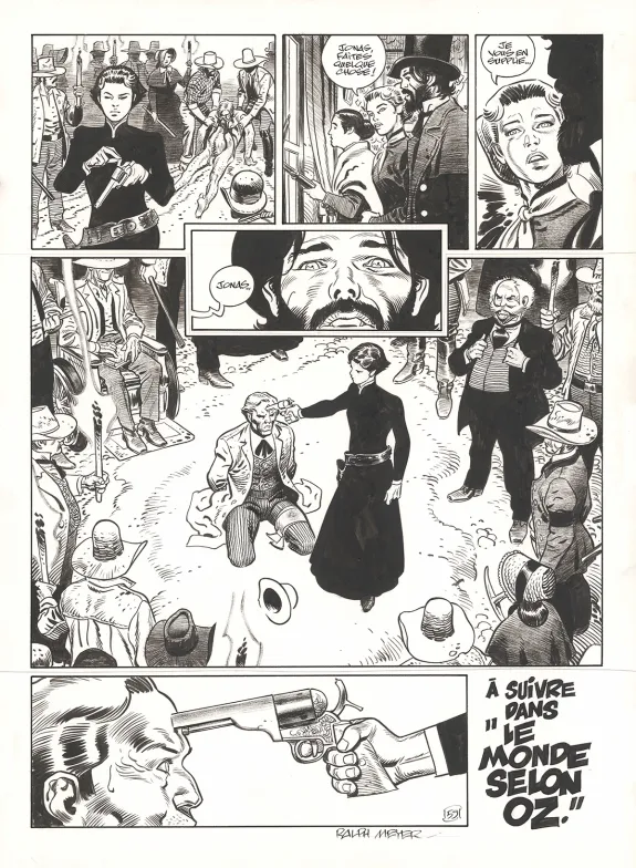 Planche noir et blanc, Undertaker, Mister Prairie (T.7), Ralph Meyer