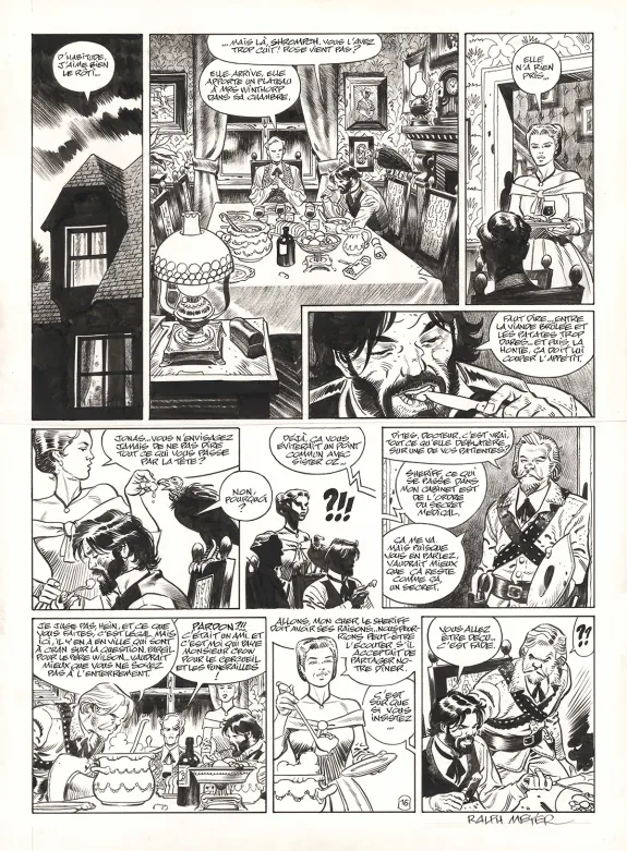Planche noir et blanc, Undertaker, Mister Prairie (T.7), Ralph Meyer