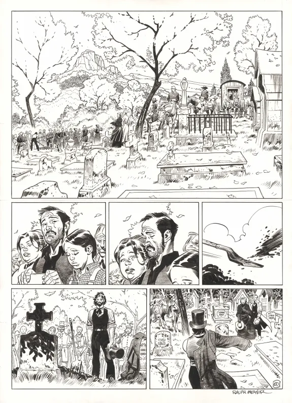 Planche noir et blanc, Undertaker, Mister Prairie (T.7), Ralph Meyer