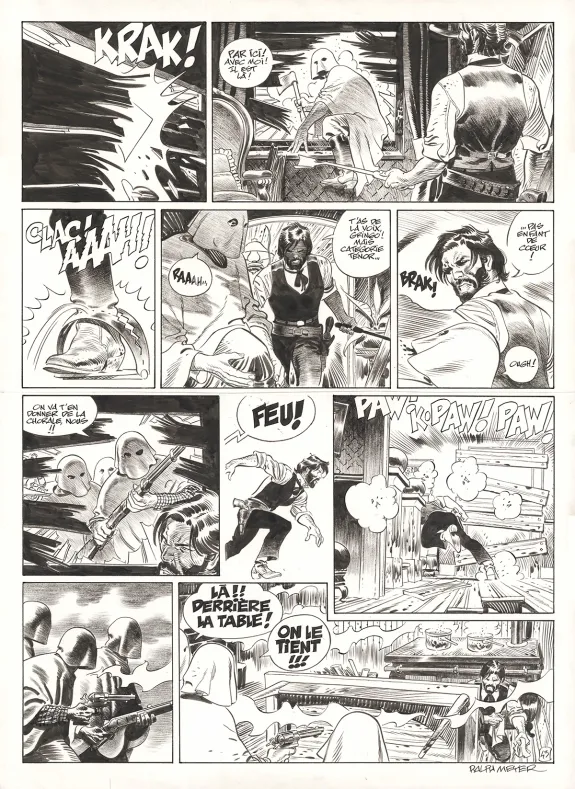 Planche noir et blanc, Undertaker, Le Monde selon Oz (T.8), Ralph Meyer
