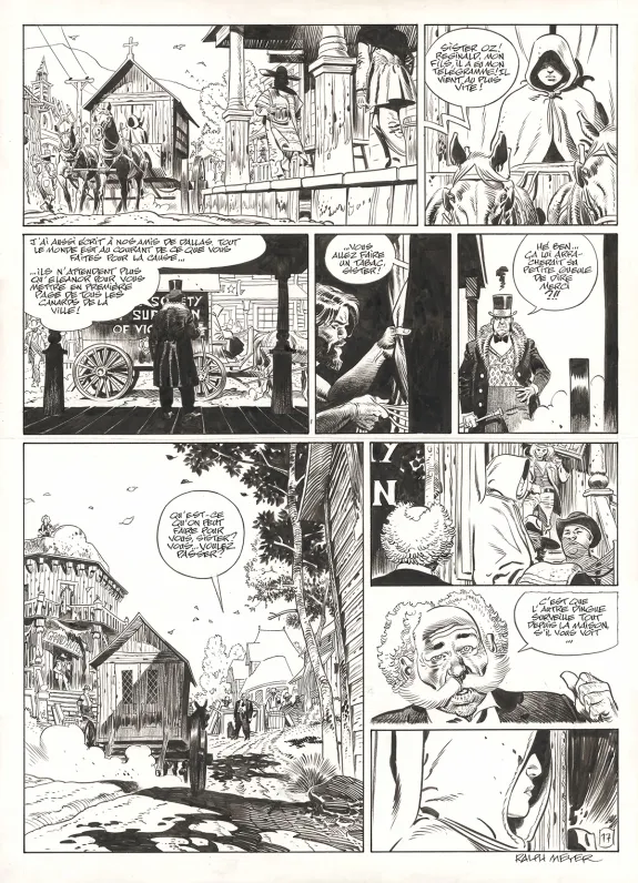 Planche noir et blanc, Undertaker, Le Monde selon Oz (T.8), Ralph Meyer