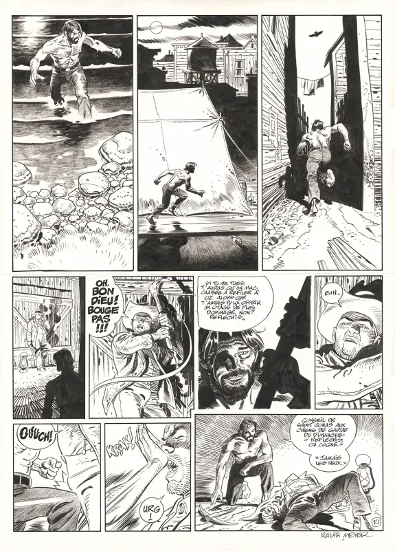 Planche noir et blanc, Undertaker, Le Monde selon Oz (T.8), Ralph Meyer