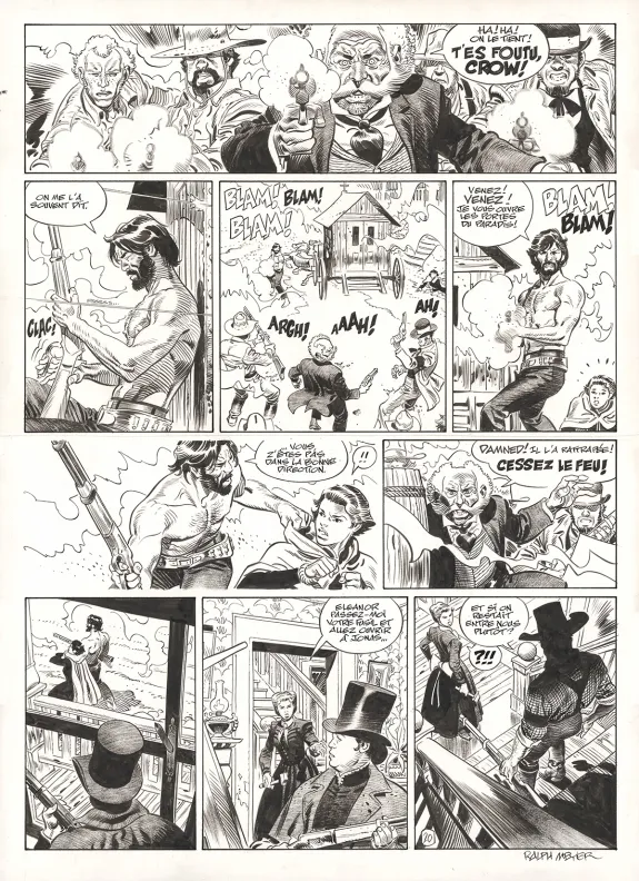 Planche noir et blanc, Undertaker, Le Monde selon Oz (T.8), Ralph Meyer