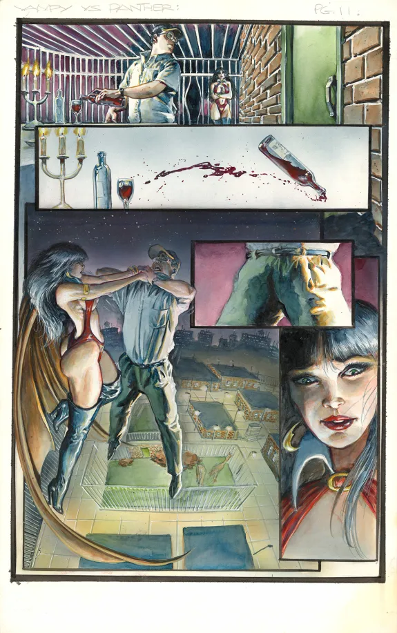 Planche couleur, Vampirella, Vampirella & Pantha showcase, Mark Texeira