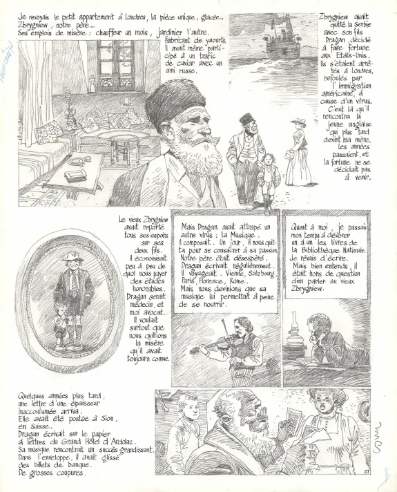 Planche noir et blanc, À la recherche de Peter Pan,  Cosey