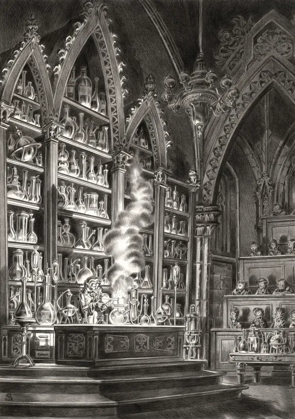 Illustration noir et blanc, Frankenstein, Stan Manoukian