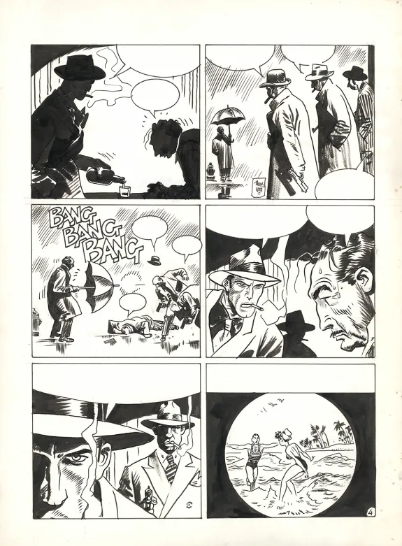 Planche noir et blanc, Torpedo, Jordi Bernet