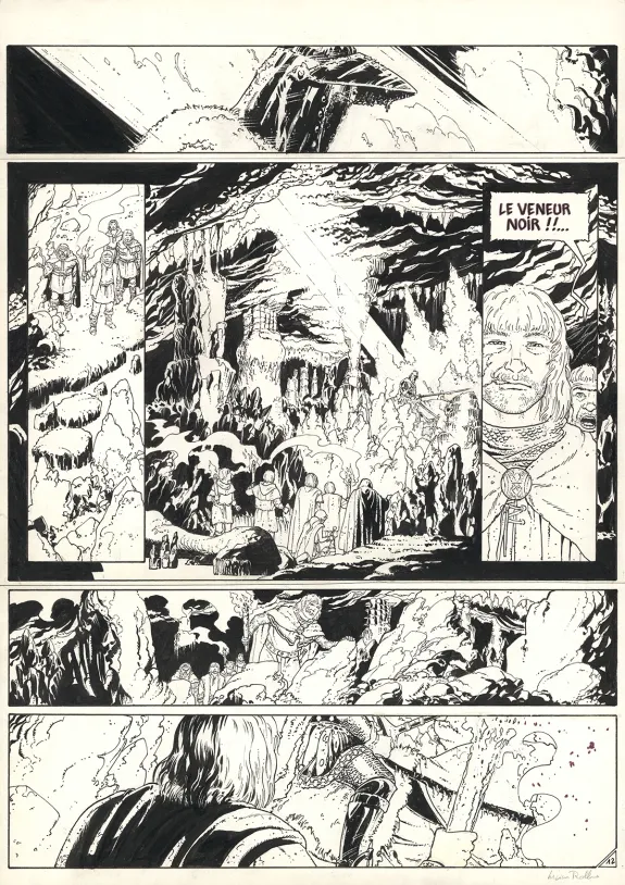 Planche noir et blanc, Le Torte, Le veneur noir (T.5), Lucien Rollin