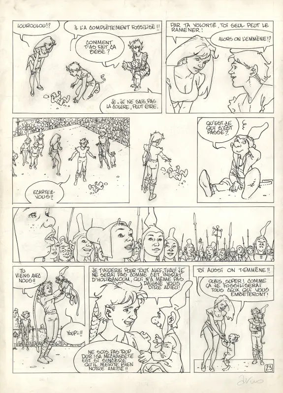 Planche noir et blanc, Alef-Thau, L'Homme sans réalité (T.6),  Arno