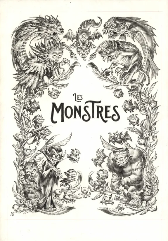 Cover, L'Encyclopédie du Merveilleux, Les Monstres , Stan Manoukian