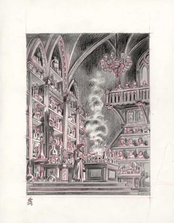 Black and white illustration, Frankenstein, Stan Manoukian