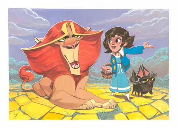 Illustration couleur, Le Magicien d'Oz, Enrique Fernandez