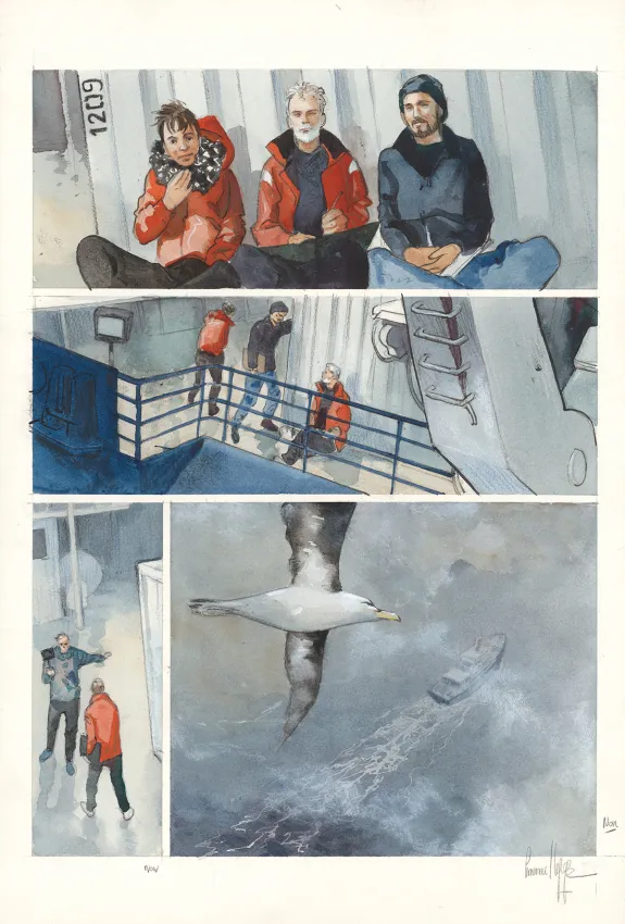 Planche couleur, Danser avec le vent, Emmanuel Lepage