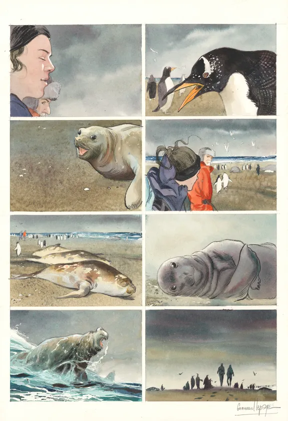 Planche couleur, Danser avec le vent, Emmanuel Lepage
