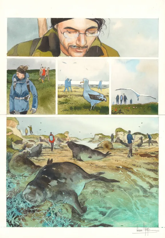 Planche couleur, Danser avec le vent, Emmanuel Lepage