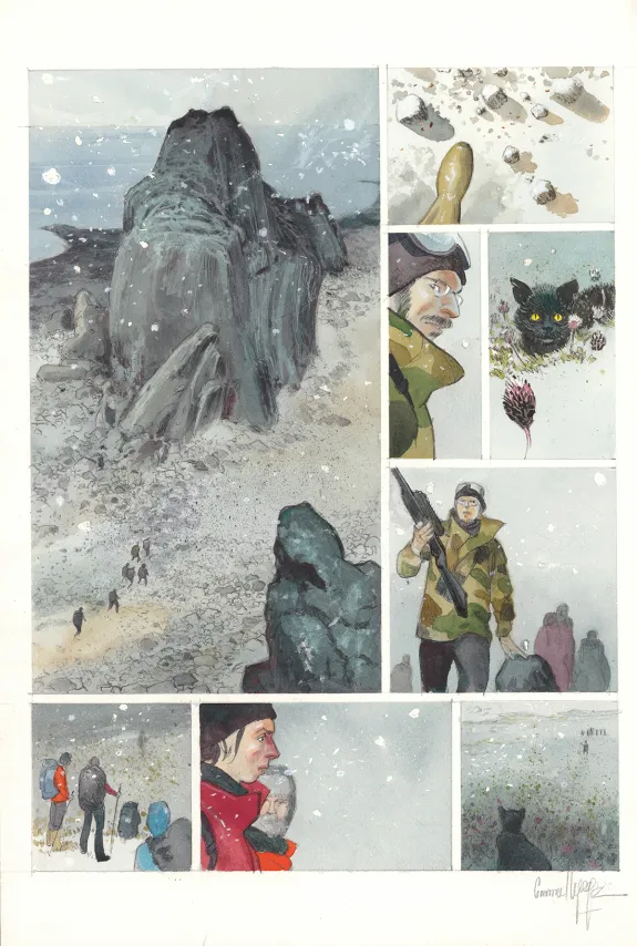 Colored original page, Danser avec le vent, Emmanuel Lepage