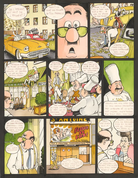 Colored original page, Le Domaine Hatcliff (T.1), Frank Margerin