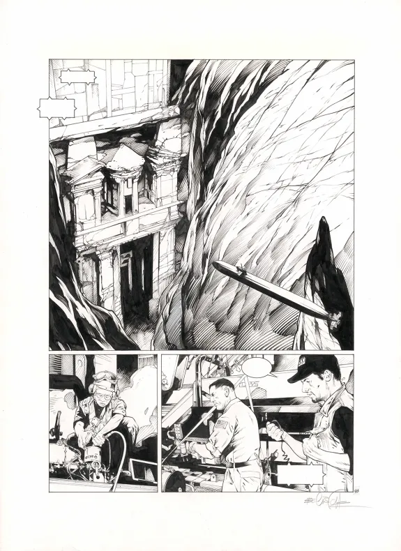 Planche noir et blanc, Sanctuaire, Môth (T.3), Christophe Bec