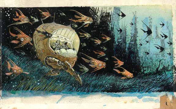 Illustration couleur, Orbital, Hors Série n°1 - Premières rencontres, Serge Pellé