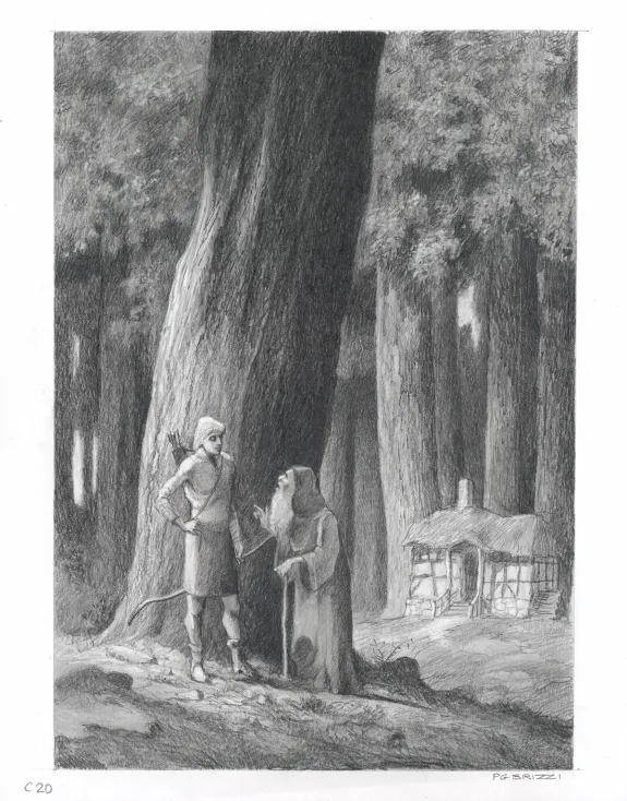 Illustration noir et blanc, Tristan et Iseult, Paul & Gaëtan Brizzi