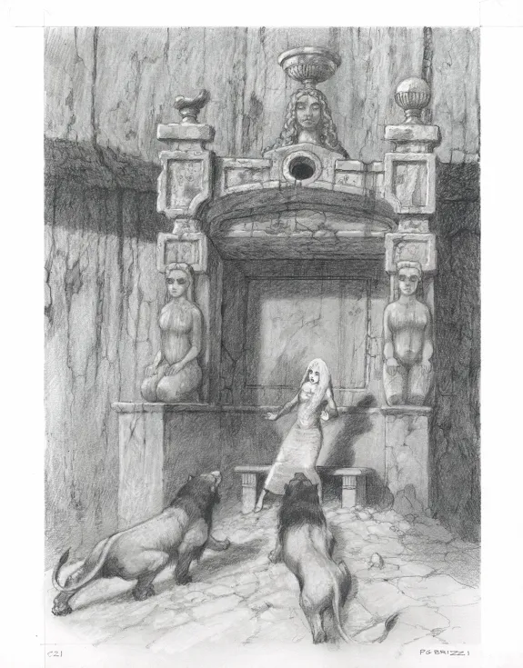 Illustration noir et blanc, Tristan et Iseult, Paul & Gaëtan Brizzi