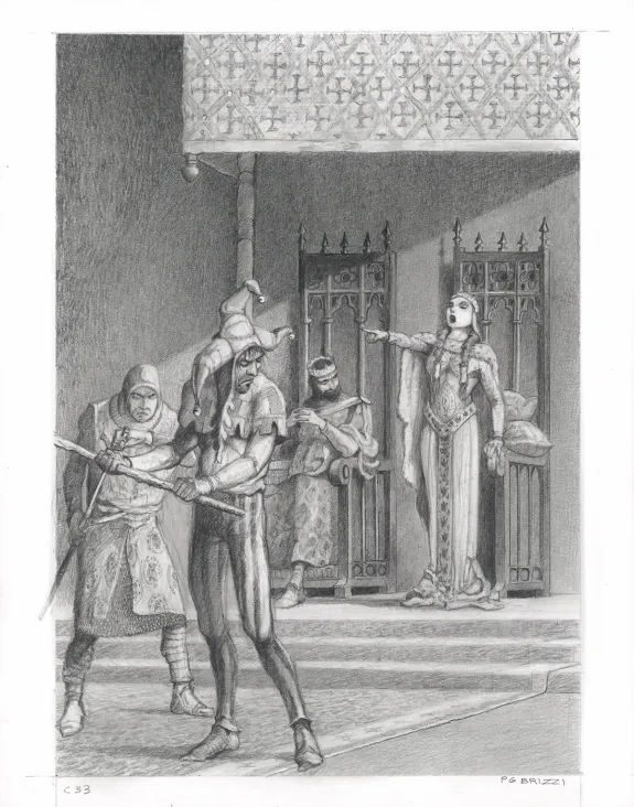 Illustration noir et blanc, Tristan et Iseult, Paul & Gaëtan Brizzi