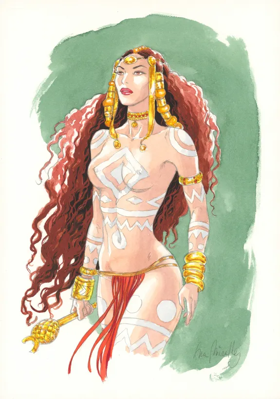 Illustration couleur, Djinn, Ana Miralles